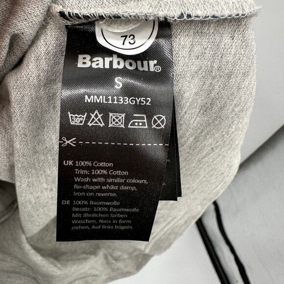 BARBOUR Men's Grey Henley Long Sleeve Shirt // S - Picture 5 of 6